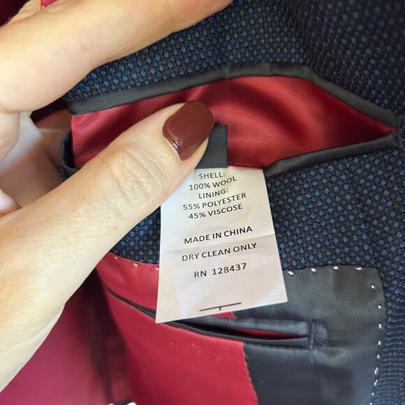 Daniel Hechter Paris Men's 100% Wool Sport Coat Size 48R Nordstrom - Picture 7 of 8